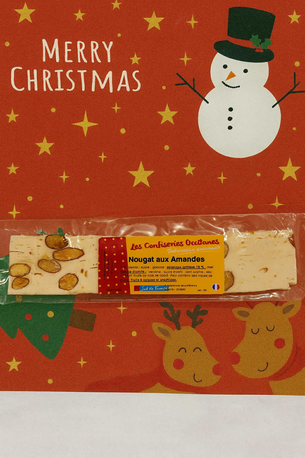 Barre de nougat tendre amandes et miel 100gr