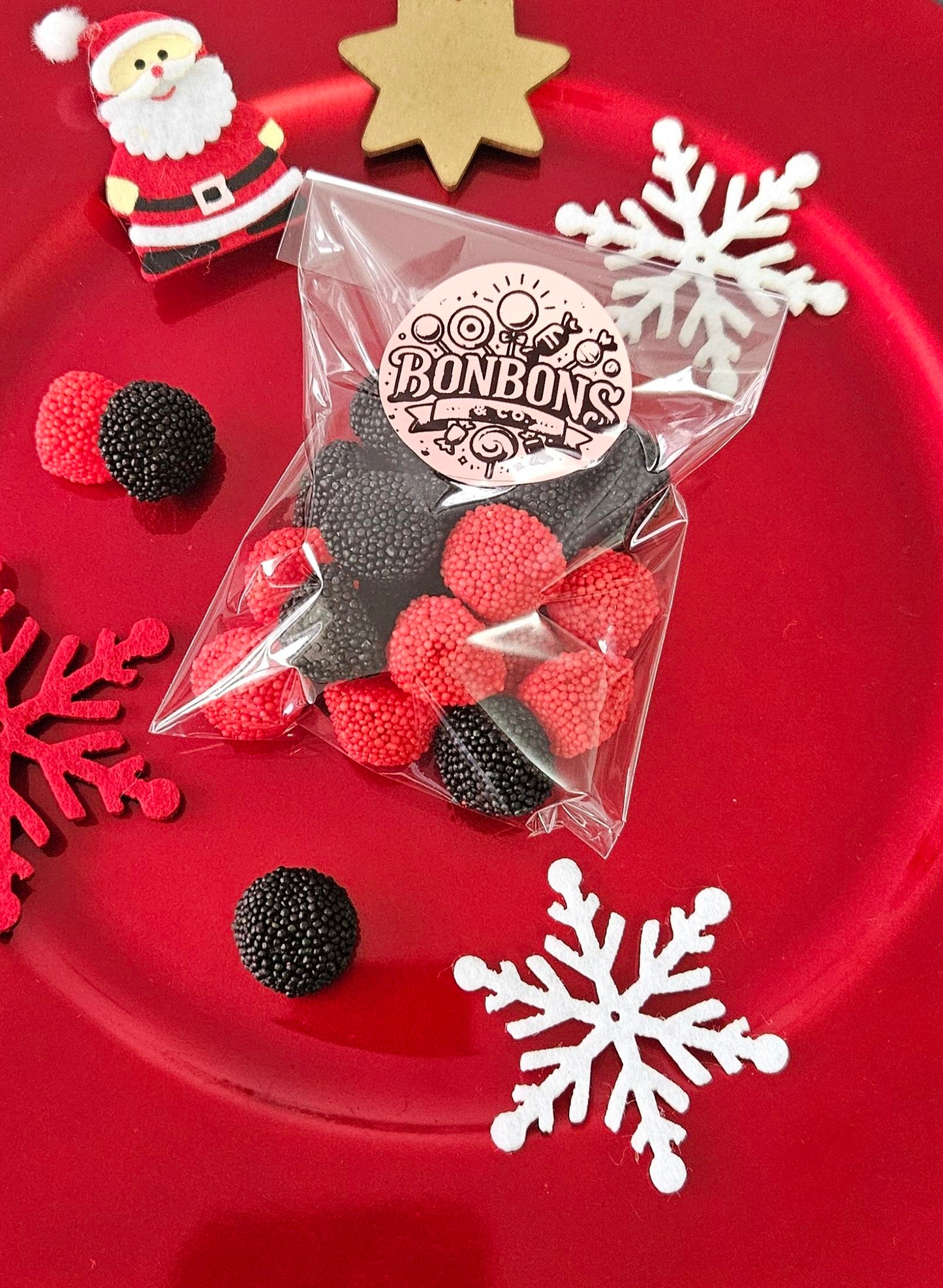 Mûres perlées rouges et noires 100gr