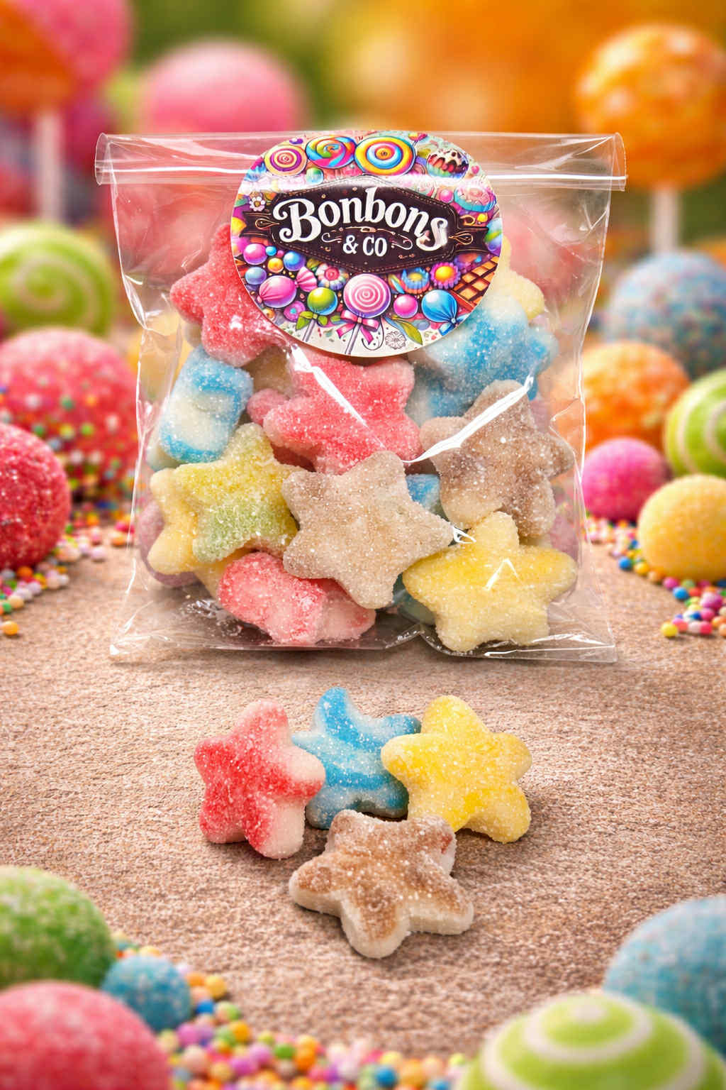 Mix étoiles twist sucrées 100 grs