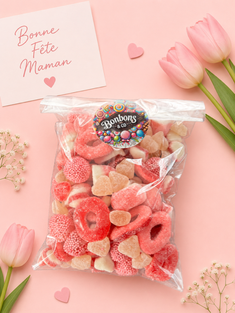 Mix bonbons rouge 500 grs