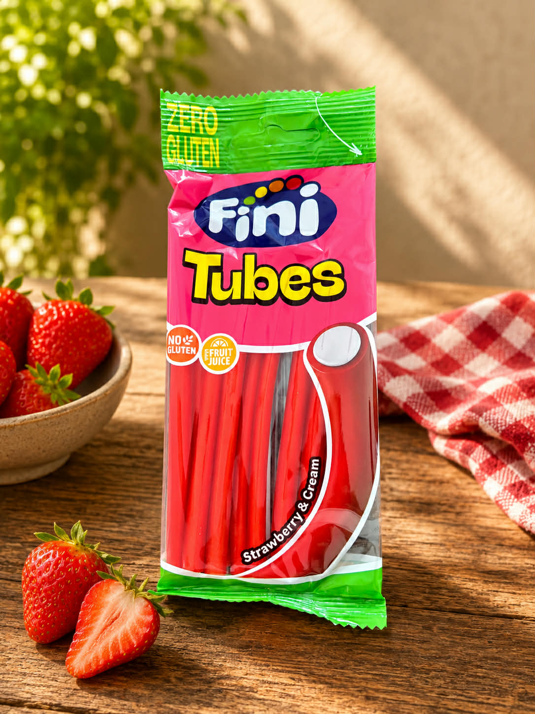 Tubes fraise lisses 75 grs