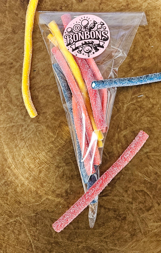 Churritos arc en ciel acide sucrées X8