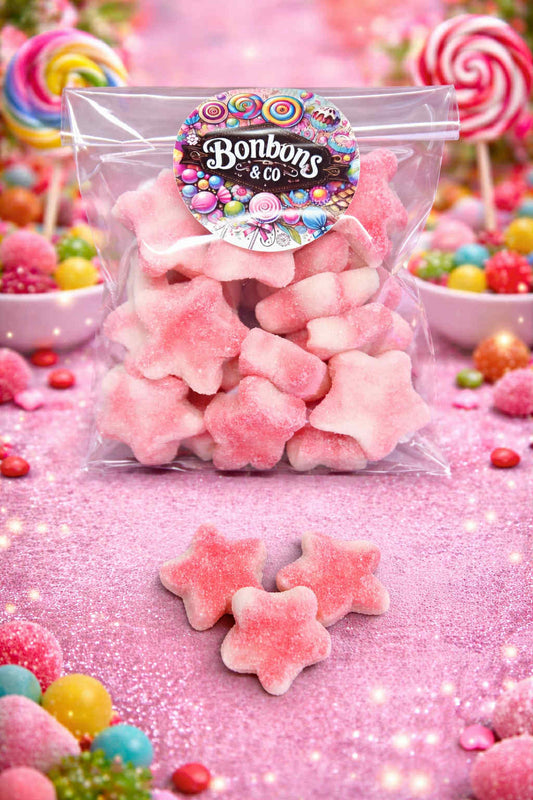 Etoiles twist roses sucrées 100 grs