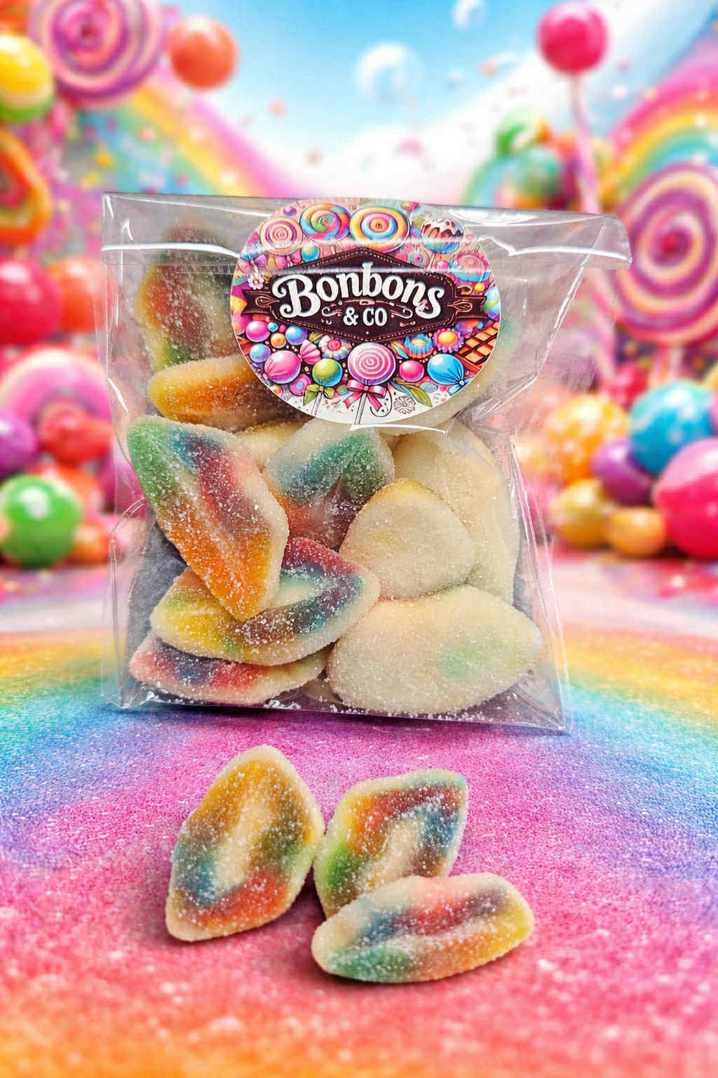 Lèvres multicolores acidulées 100 grs