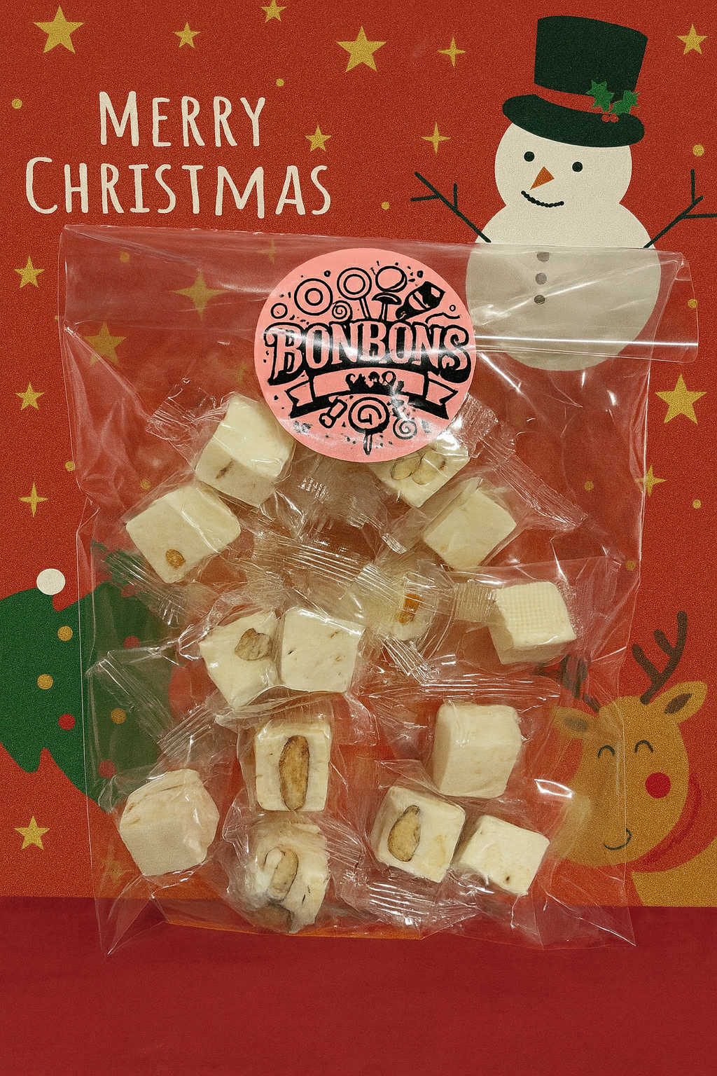 Petits cubes de nougat tendre aux amandes 100gr