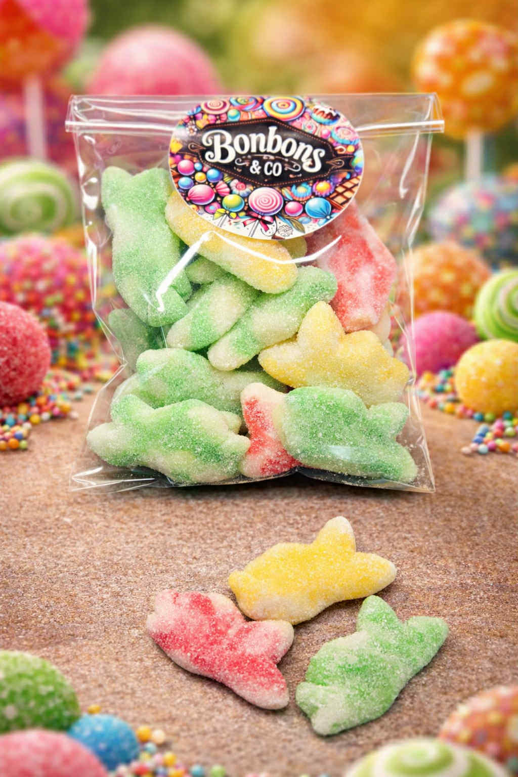 Poissons twist acidulés 100 grs