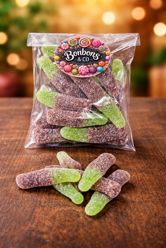 Bouteilles cola marron et verte 100gr
