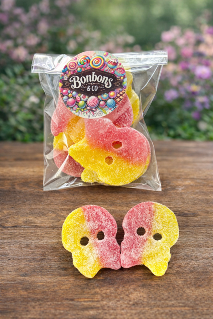 Bubs crânes tutti frutti acidulés 100 grs