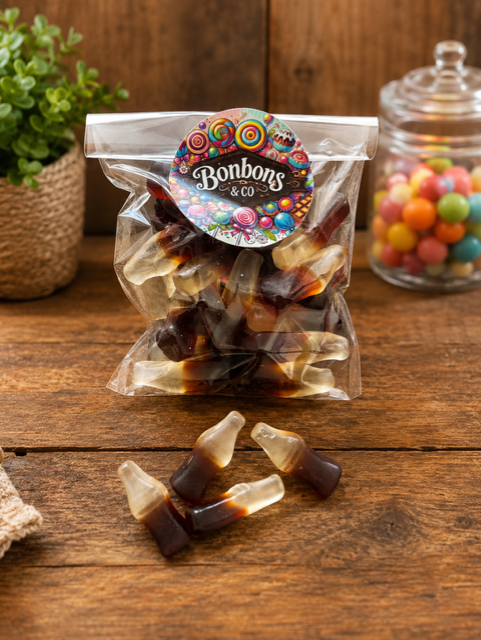 Bouteilles coca lisses sans sucre 100 grs