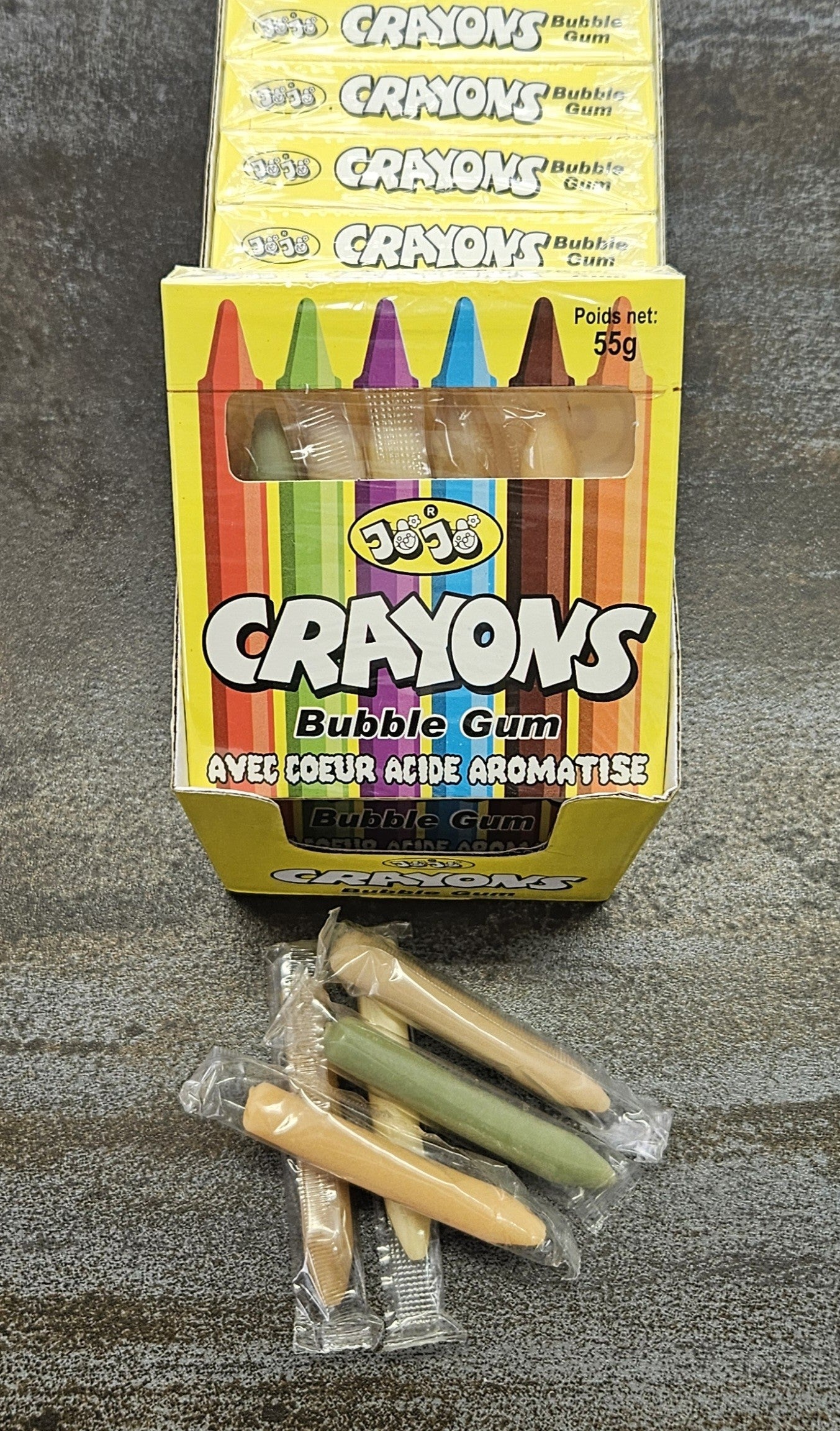 Crayon bubble gum X6