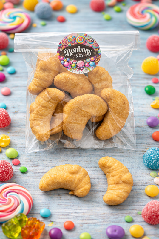 Croissants fourrés chocolat en marshmallow environ 100 grs