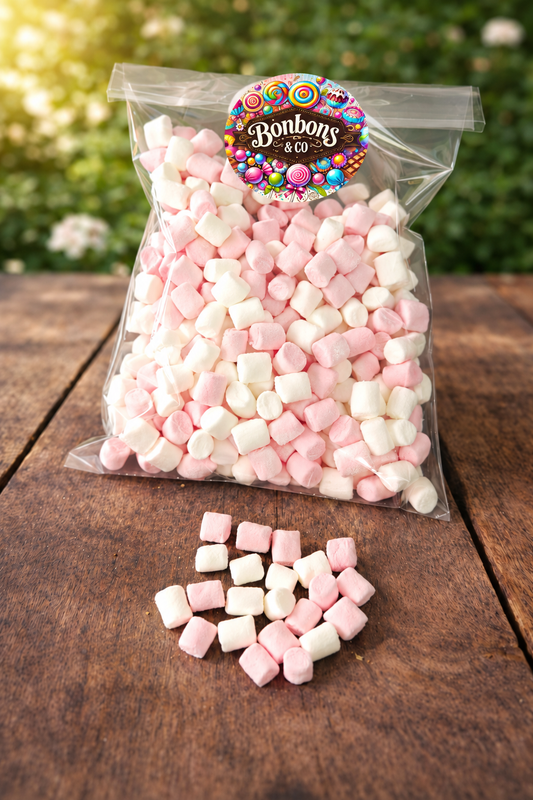 Mini chamallow rose et blanc 100gr