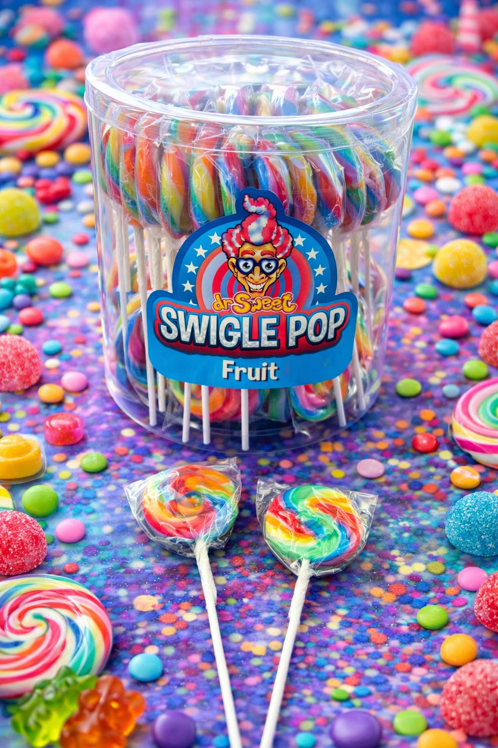 Sucette swigle pop tutti frutti à l'unité