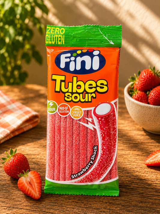 Tubes fraise acidulées 75 grs