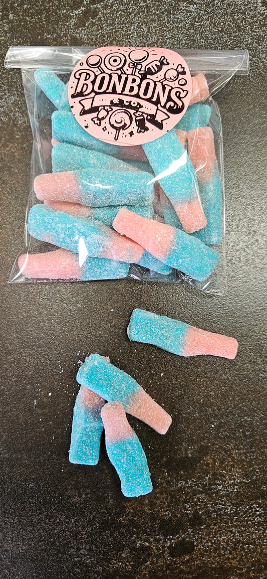 Bouteilles fizzy rose et bleue 100gr