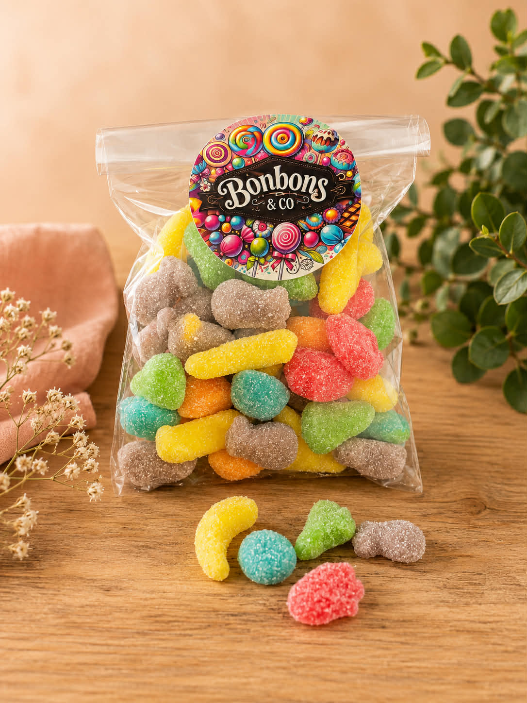 Minis fruits acidulés 100 grs