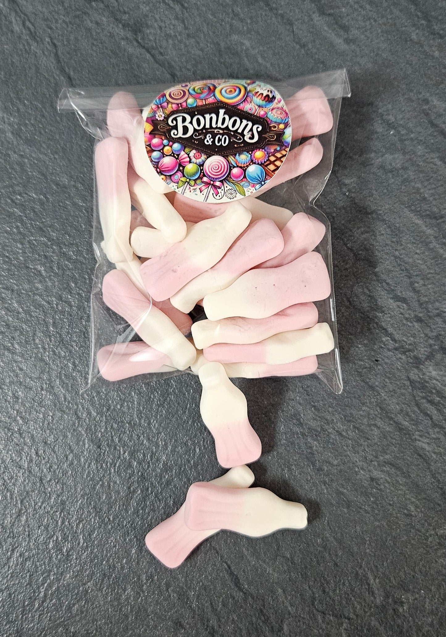 Bouteilles fraise/lait 100 grs