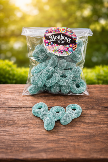Tétines bleues acidulées 100 grs